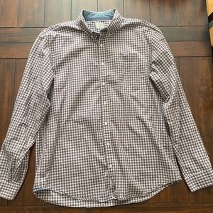 J Crew Men’s XL button down plaid shirt